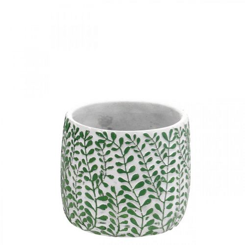 Floristik24 Maceta de cerámica, maceta con zarcillos de hojas Ø14,5cm H12,5cm