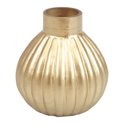 Floristik24 Florero florero de vidrio dorado florero decorativo bulboso vidrio Ø10.5cm H11.5cm