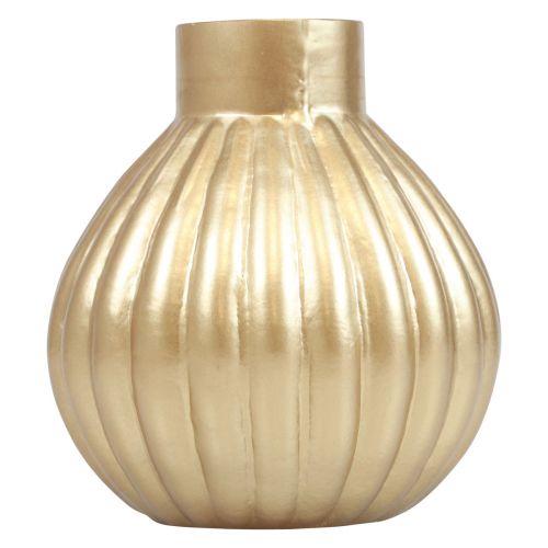 Floristik24 Florero florero de vidrio dorado florero decorativo bulboso vidrio Ø10.5cm H11.5cm