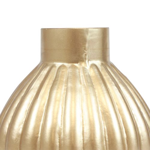 Floristik24 Florero florero de vidrio dorado florero decorativo bulboso vidrio Ø10.5cm H11.5cm
