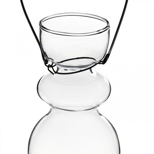 Artículo Mini jarrones de cristal para soporte colgante bulboso H11/11.5cm juego de 2