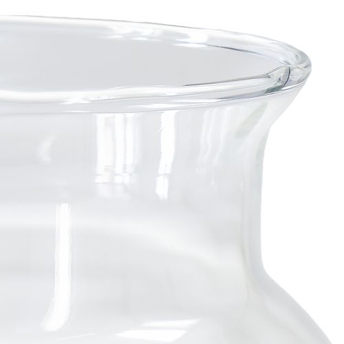Floristik24 Jarrón de cristal decorativo farol de cristal transparente Ø18,5cm H25,5cm