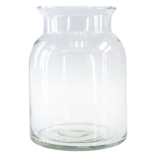 Floristik24 Jarrón de cristal decorativo farol de cristal transparente Ø18,5cm H25,5cm