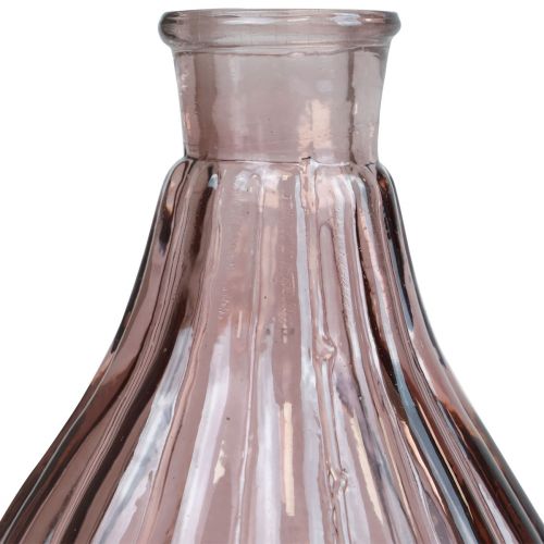 Floristik24 Florero florero de vidrio rosa florero decorativo bulbo vidrio Ø8.5cm H11.5cm