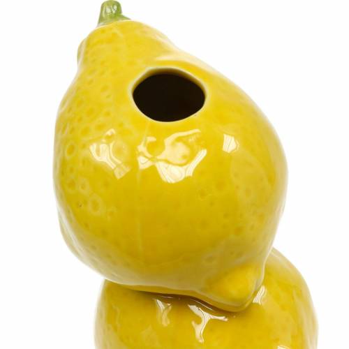 Floristik24 Florero decoración de verano florero decorativo limón cerámica H20cm