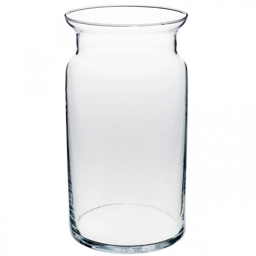 Floristik24 Jarrón de cristal, jarrón decorativo, vaso de vela Ø15.5cm H28cm