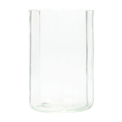 Portavelas farol de cristal transparente Ø9,5cm H15cm 6ud