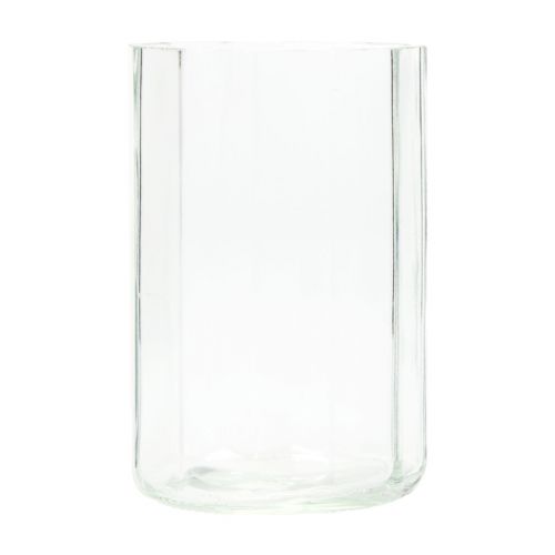 Artículo Portavelas farol de cristal transparente Ø9,5cm H15cm 6ud