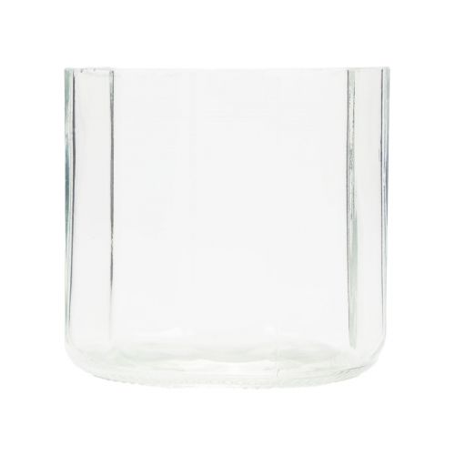 Portavelas farol de cristal transparente Ø9,5cm H9cm 6ud