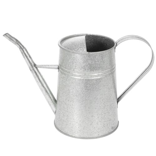 Regadera decorativa galvanizada, de metal, gris, estilo vintage, 1,7 L, 23 cm de alto, para decoraciones florales y macetas con estilo. | Floristik24.es
