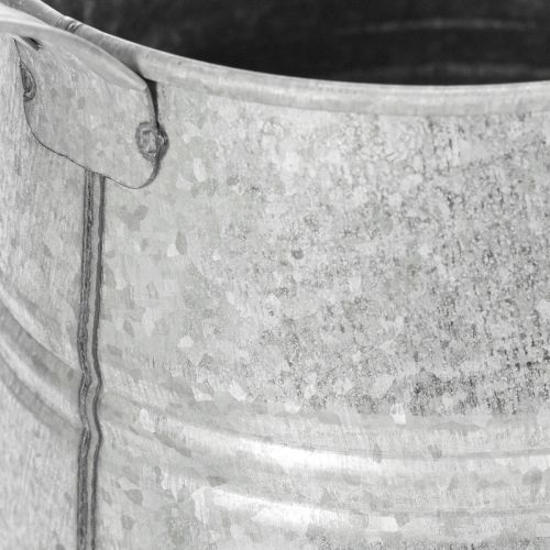 Regadera decorativa galvanizada, de metal, gris, estilo vintage, 1,7 L, 23 cm de alto, para decoraciones florales y macetas con estilo. | Floristik24.es