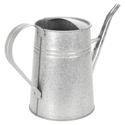 Regadera decorativa galvanizada, de metal, gris, estilo vintage, 1,7 L, 23 cm de alto, para decoraciones florales y macetas con estilo. | Floristik24.es