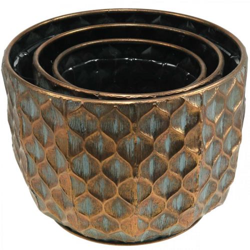 Floristik24 Maceta macetero vintage color cobre Ø22/28/35cm juego de 3