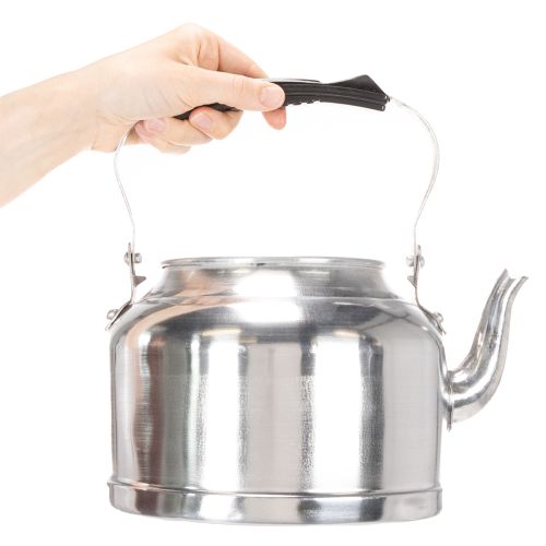 Tetera/maceta decorativa vintage, de metal con aspecto de zinc, Ø19cm H15cm | Floristik24.es