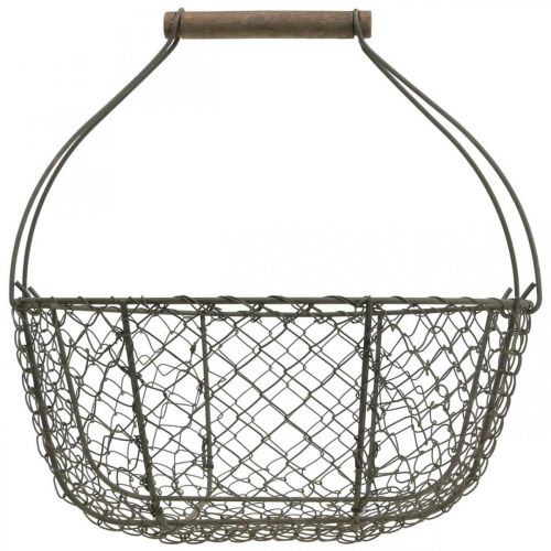 Floristik24 Cesta de alambre vintage cesta de metal cesta de plantas metal Ø17/23.5/30cm juego de 3