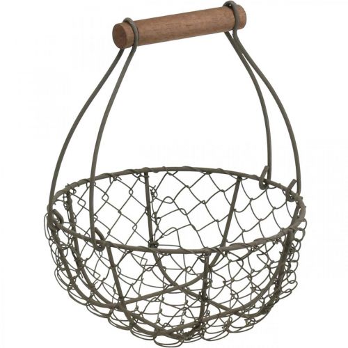 Artículo Cesta de alambre vintage cesta de metal cesta de plantas metal Ø17/23.5/30cm juego de 3