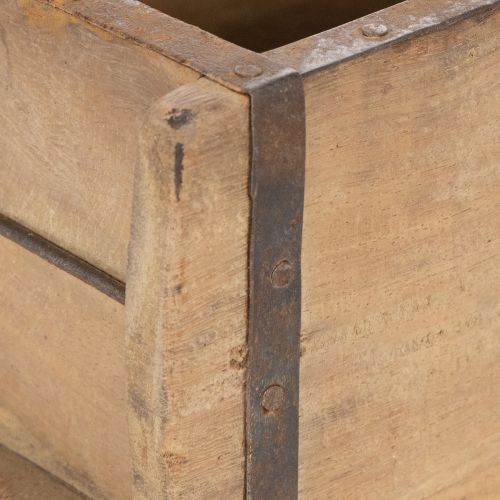 Macetero de madera vintage con forma de ladrillo, 30 cm. | Floristik24.es