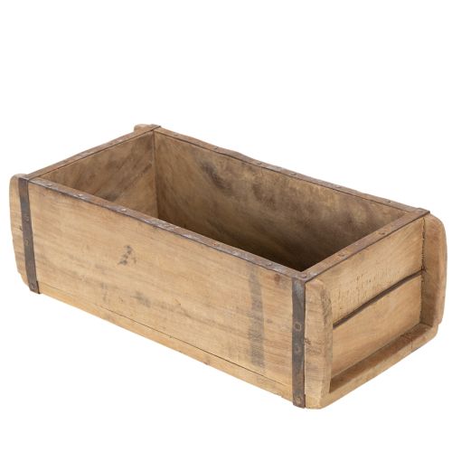 Macetero de madera vintage con forma de ladrillo, 30 cm. | Floristik24.es