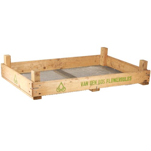 Artículo Caja de madera vintage con malla de alambre, estilo rústico, 75×50×14cm