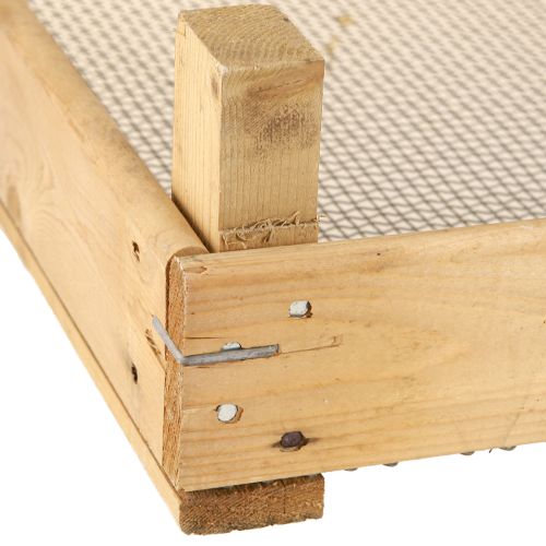 Artículo Caja de madera vintage con malla de alambre, estilo rústico, 75×50×14cm