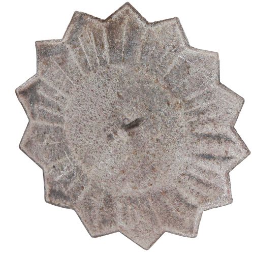 Artículo Portavelas vintage gris para enchufar Ø11cm H8,5cm 4ud