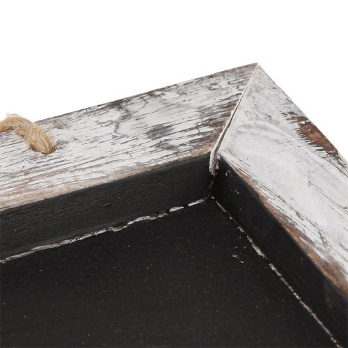 Artículo Pizarra colgante vintage negro blanco 30×25cm 2ud