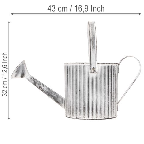 Maceta vintage de 17 cm de diámetro, regadera decorativa, maceta de metal estilo shabby chic. | Floristik24.es