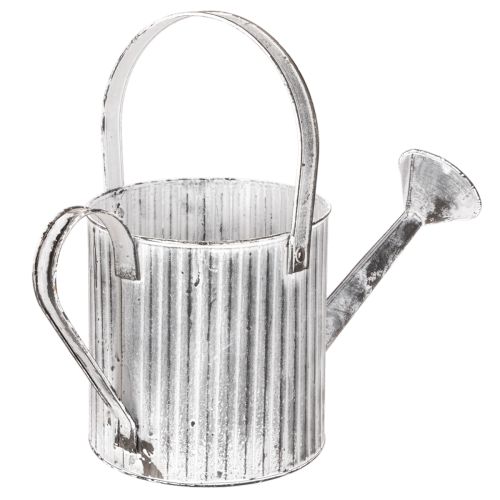 Maceta vintage de 17 cm de diámetro, regadera decorativa, maceta de metal estilo shabby chic. | Floristik24.es