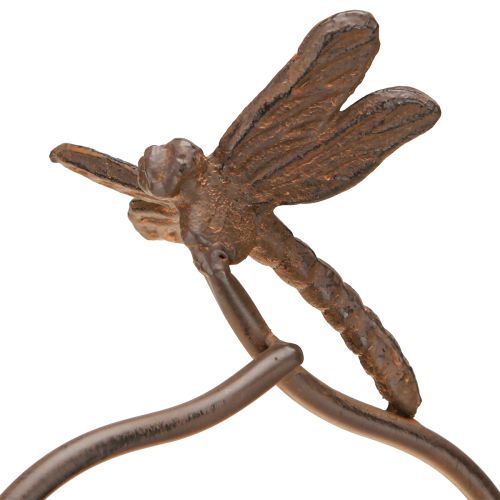 Artículo Jardinera vintage con enrejado de metal con forma de libélula, diámetro 16 cm y altura 62 cm.