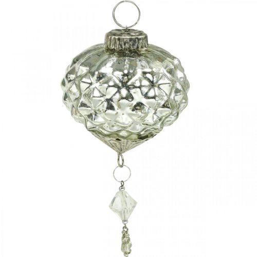 Floristik24 Adornos para árboles de Navidad vintage decoración de vidrio Al. 14/14,5 cm 2 piezas