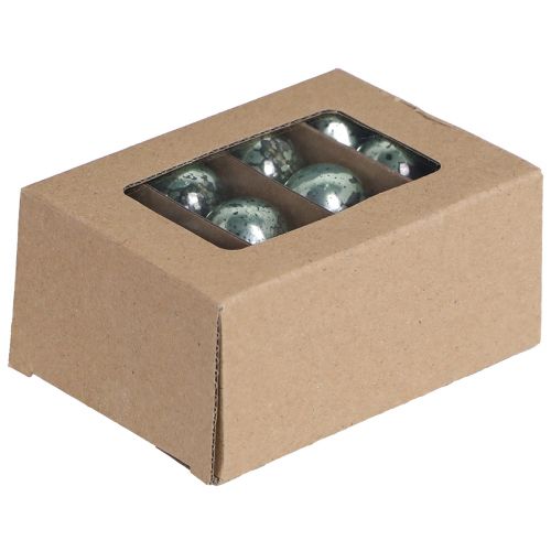 Artículo Bolas navideñas vintage de cristal mini en menta Ø3cm 22 piezas