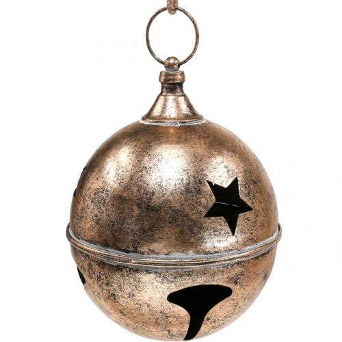Floristik24 Pinza campanilla navideña bola decorativa vintage XXL Ø25cm