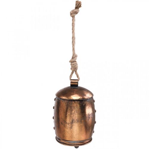 Deco percha deco campana metal cobre vintage Ø13.5cm 49cm