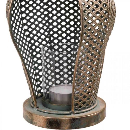 Floristik24 Linterna vintage Búho Linterna de jardín Portavelas Oro Al. 29 cm