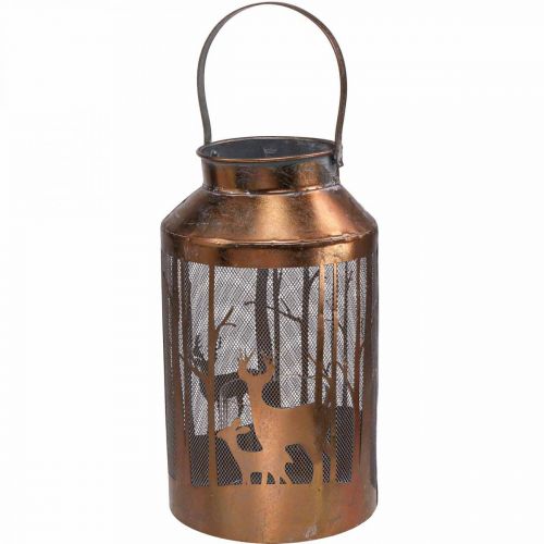 Floristik24 Linterna vintage ciervo bosque jardín linterna Ø19cm H33cm