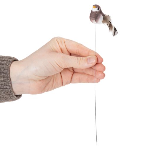 Artículo Pájaros decorativos, decoración artificial para el hogar, ocasión primaveral, con plumaje colorido hecho de plumas reales, 5 cm, 18 piezas