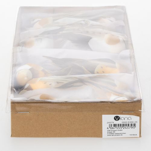 Artículo Adornos de pájaros para mesas festivas. Estacas versátiles para pájaros, 10 cm, 12 unidades.