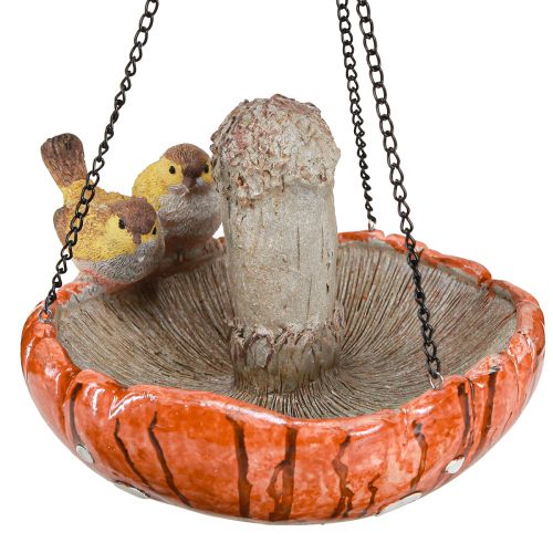 Floristik24 Decoración de pájaros otoño para seta colgante con 2 pájaros Ø20cm H15cm