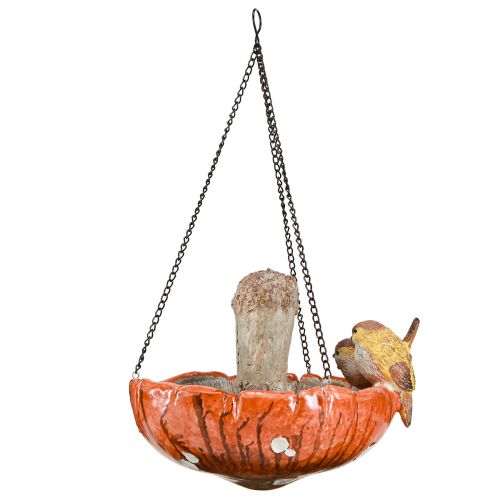 Artículo Decoración de pájaros otoño para seta colgante con 2 pájaros Ø20cm H15cm