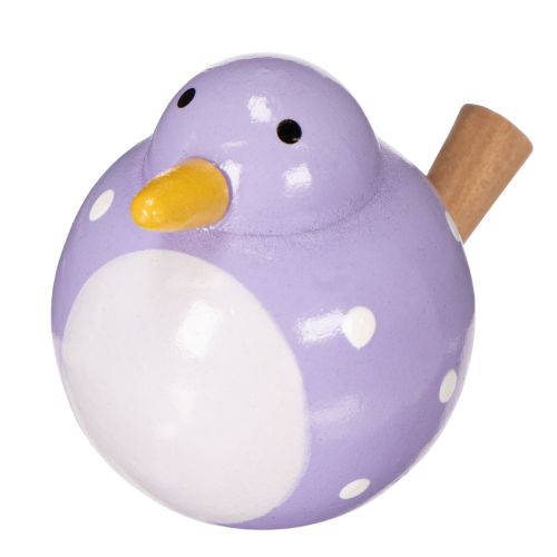 Artículo Figura decorativa de pájaro con estampado de lunares como detalle fresco y acogedor para la habitación, morado, 6 cm, 6 piezas