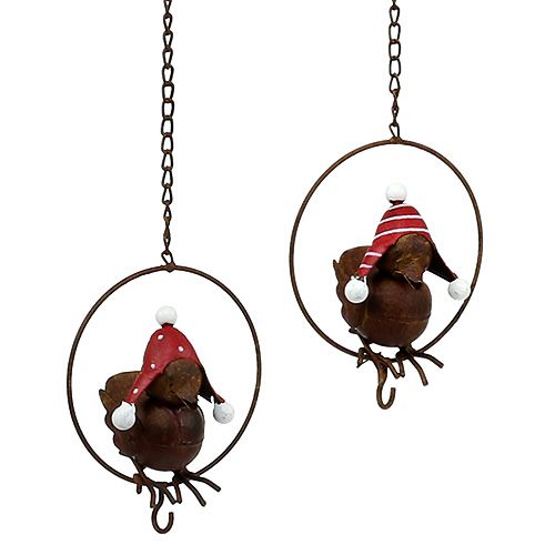 Pájaro en anillo como perchero Ø12.5cm L45cm 2pcs