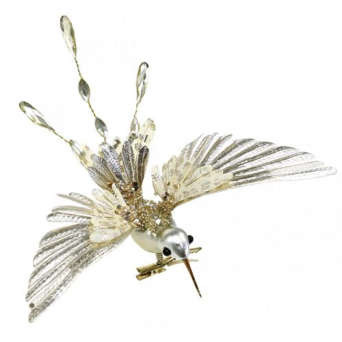 Colibrí, adornos para árboles de Navidad, pájaro decorativo, adornos navideños L20cm W20cm