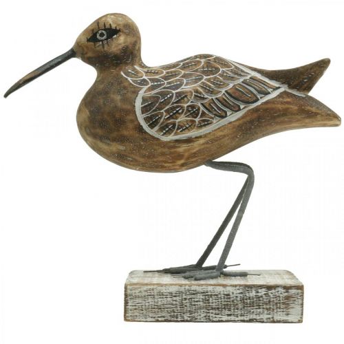 Artículo Escultura de pájaro de madera Decoración de baño Pájaro acuático H22cm