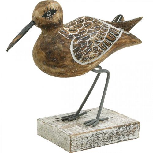 Artículo Escultura de pájaro de madera Decoración de baño Pájaro acuático H22cm