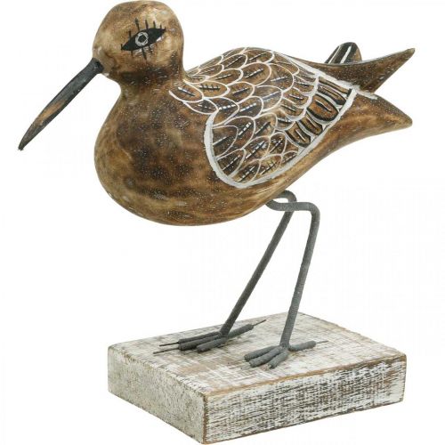 Floristik24 Escultura de pájaro de madera Decoración de baño Pájaro acuático H22cm