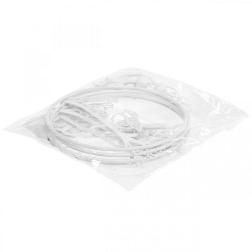 Floristik24 Bird deco decoración ventana primavera, metal blanco Ø12cm 4pcs