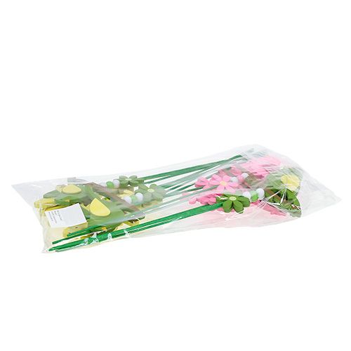 Floristik24 Especie de pájaro en el palo 12cm L30cm 15pcs