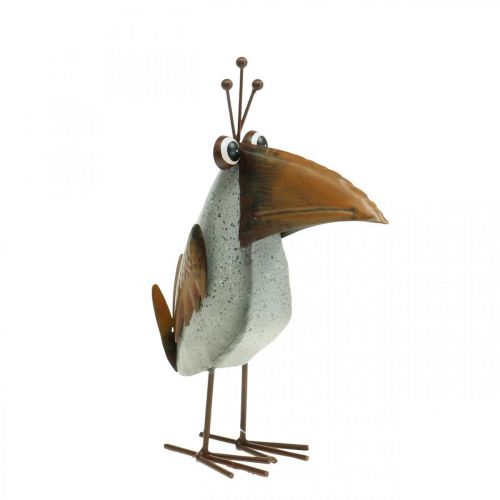 Floristik24 Pájaro de metal, cuervo decorativo, decoración de metal, decoración de jardín 24,5 cm