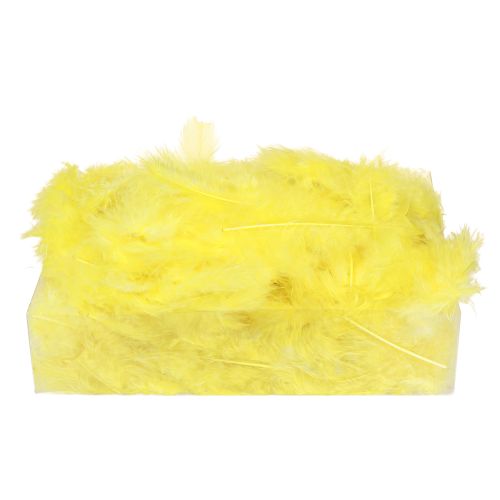 Artículo Plumas de pájaro amarillas para manualidades plumas decorativas 5cm - 10cm 20g