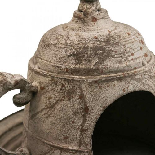 Casa de pájaros decorativa Jarra decorativa vintage de metal para colgar H51cm